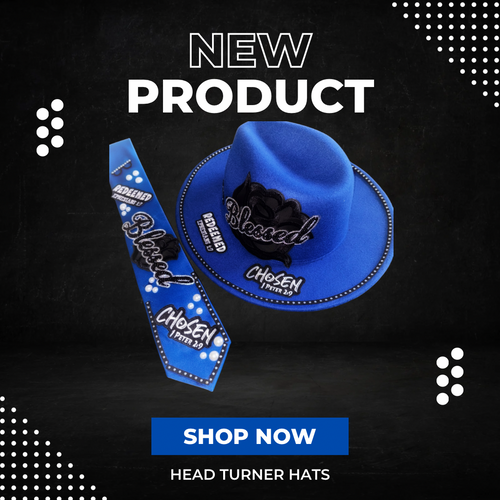 Fedora and tie 'Royal blue set "