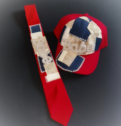 Classic basketball cap and tie