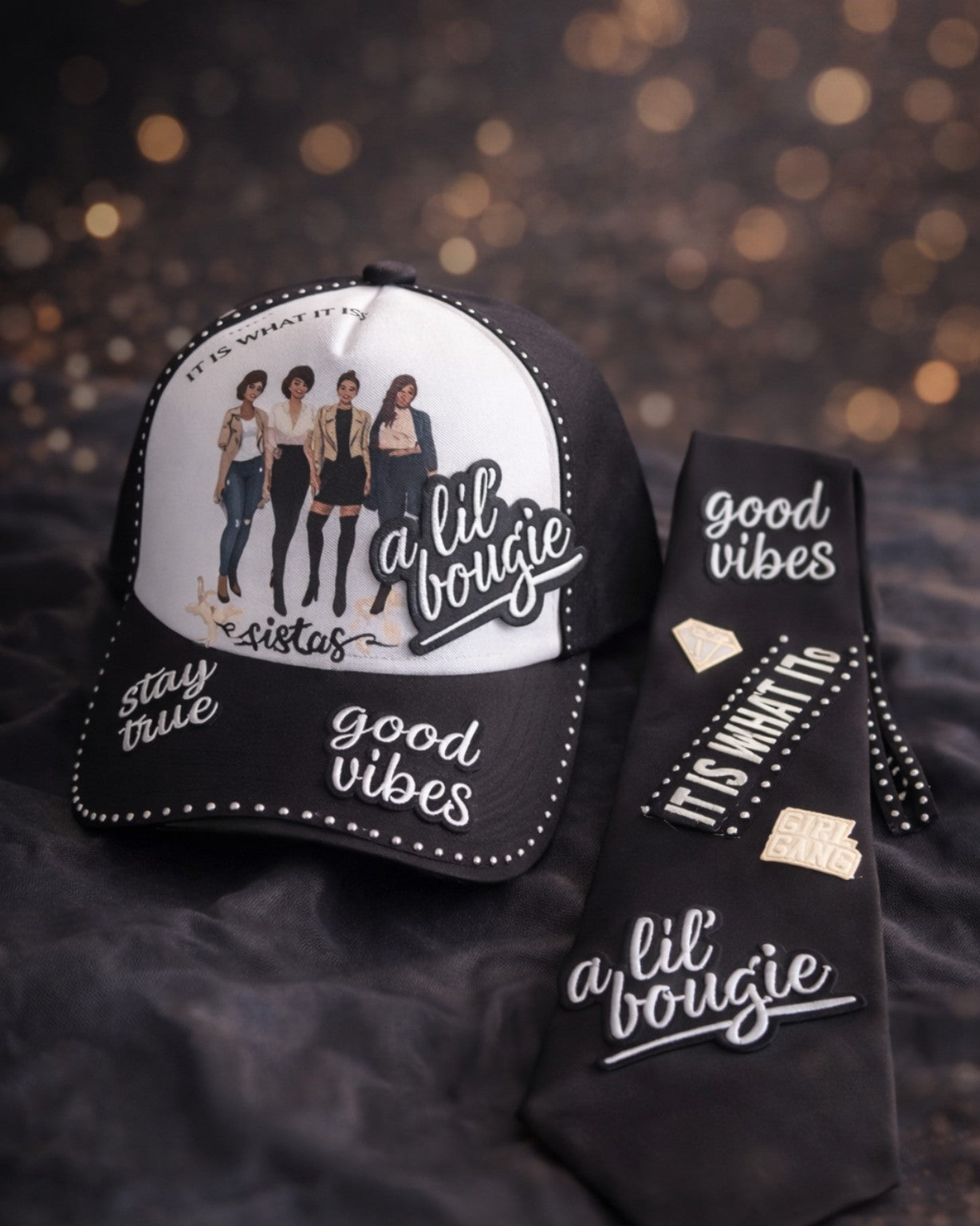 “A Lil Bougie” Good Vibes Set (Hat + Tie)
